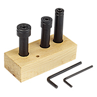 Fűrésztárcsa felfogótüske készlet, 1/4" - 3/8" - 1/2", 13 mm-es szárral