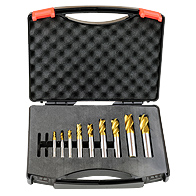 Ujjmaró készlet, HSS TIN, 4 élű, 4 - 18 mm, 9 részes